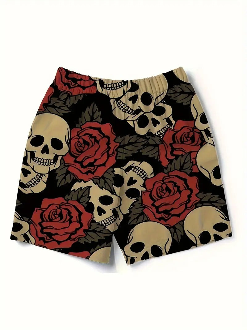 Skulls Roses Beach Short Quick Dry