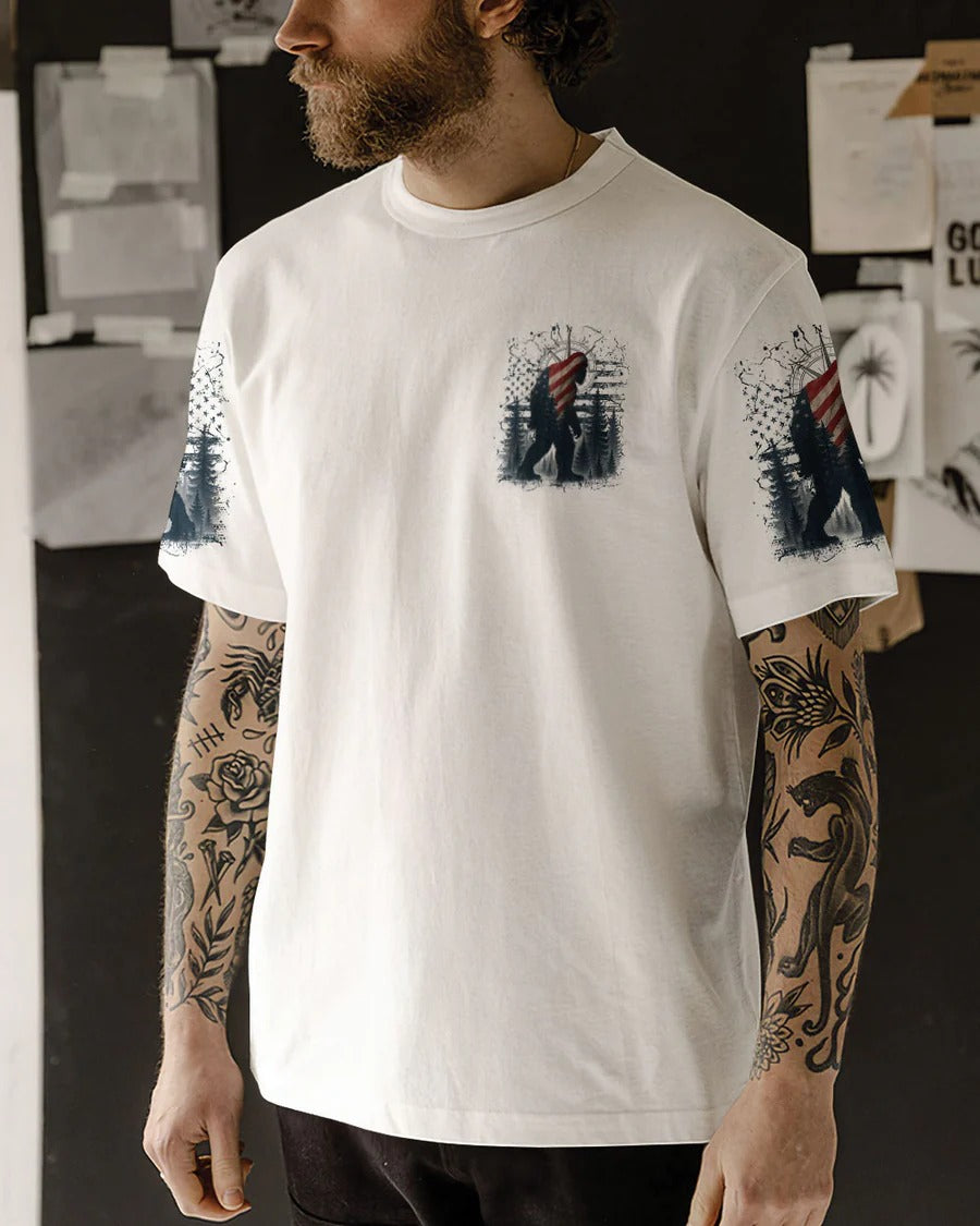 NOT ALL WHO WANDER ARE LOST BIGFOOT ALL OVER PRINT