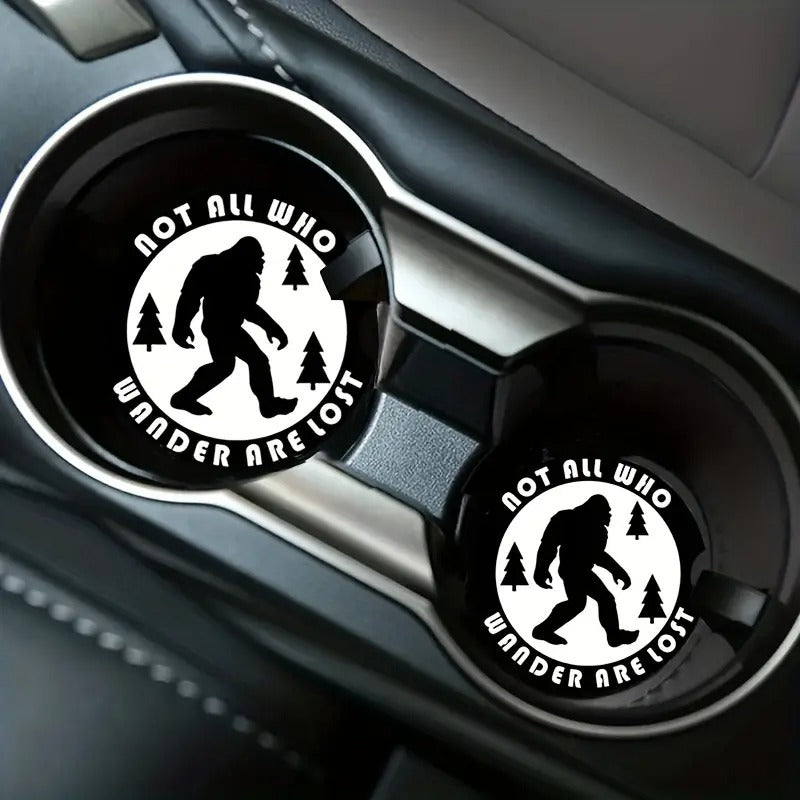 Not All Who Wander Spill Their Drink Car Coaster