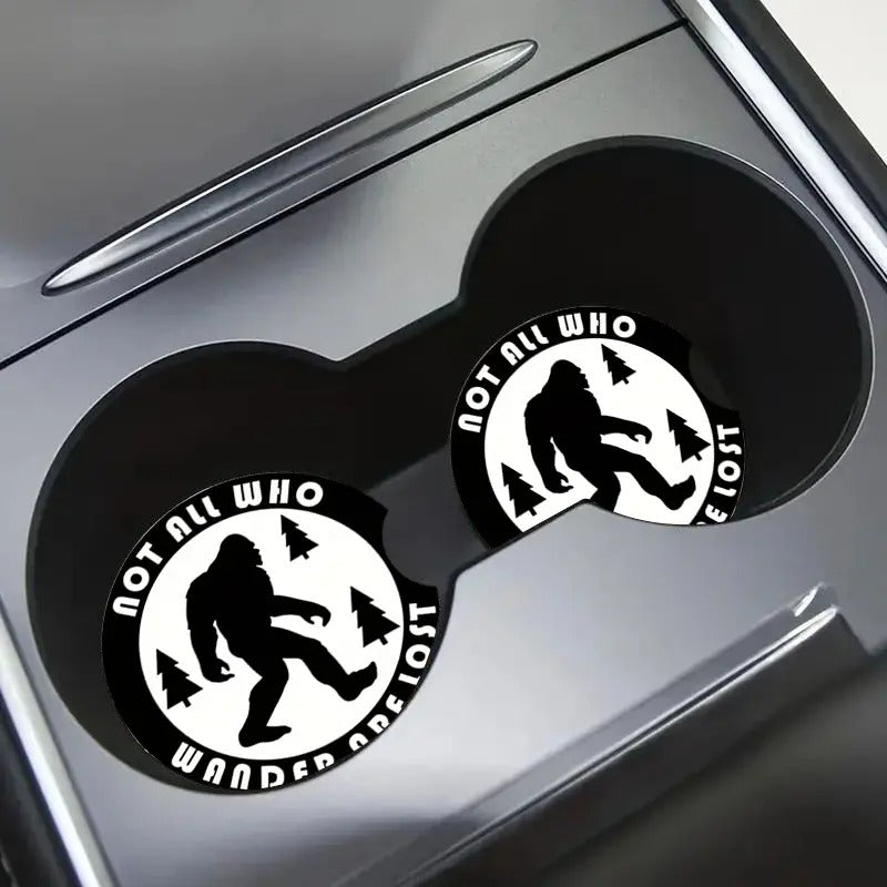 Not All Who Wander Spill Their Drink Car Coaster