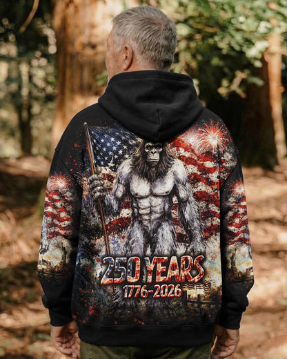 BIGFOOT FIREWORK STARS AND STRIPES ALL OVER PRINT SHIRT