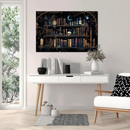 Witch Canvas, Witch Halloween Poster, Wall Decor
