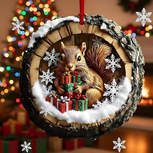 Animals Wooden Ornament, Christmas Decoration Wooden Ornament