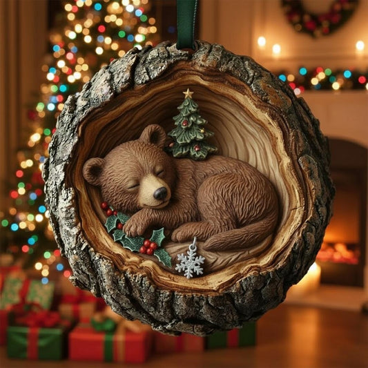 Animals Wooden Ornament, Christmas Decoration Wooden Ornament