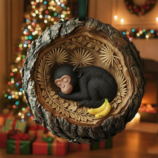 Animals Wooden Ornament, Christmas Decoration Wooden Ornament