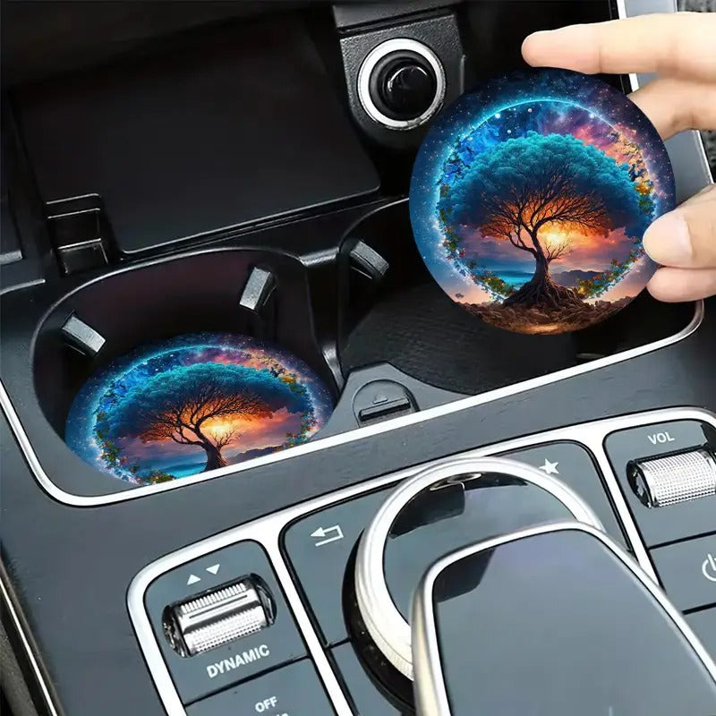 Cosmic Tree of Life Car Coaster