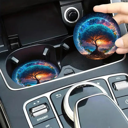 Cosmic Tree of Life Car Coaster