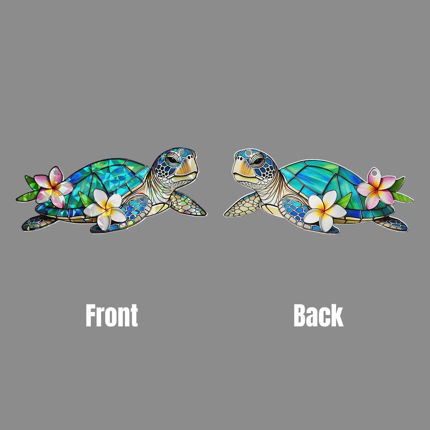 Sea Turtle Holographic Acrylic Suncatcher