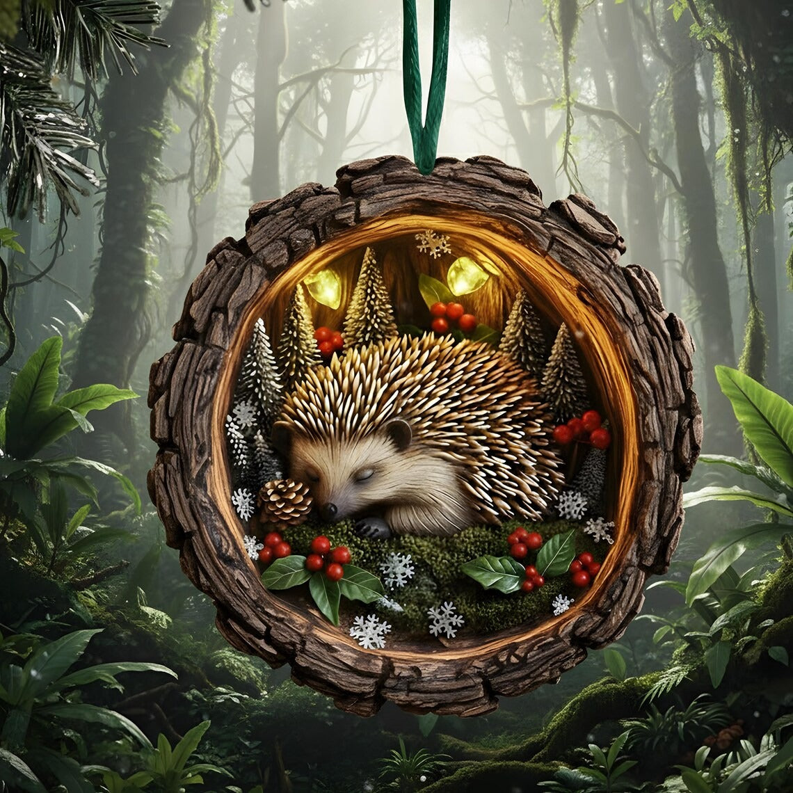 Animals Wooden Ornament, Christmas Decoration Wooden Ornament