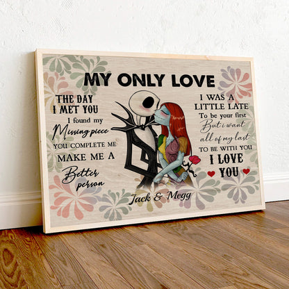 My Only Love - Personalized Couple Canvas And Poster
