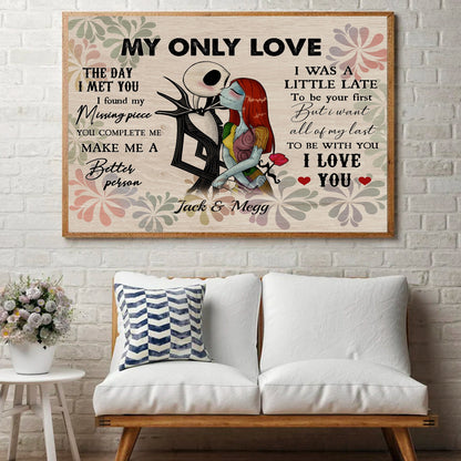 My Only Love - Personalized Couple Canvas And Poster