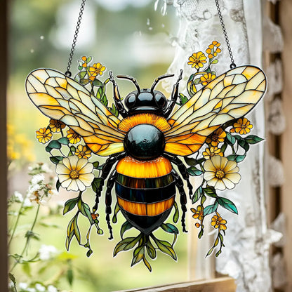 Daisy Bee Acrylic Window, Acrylic Window Hanging