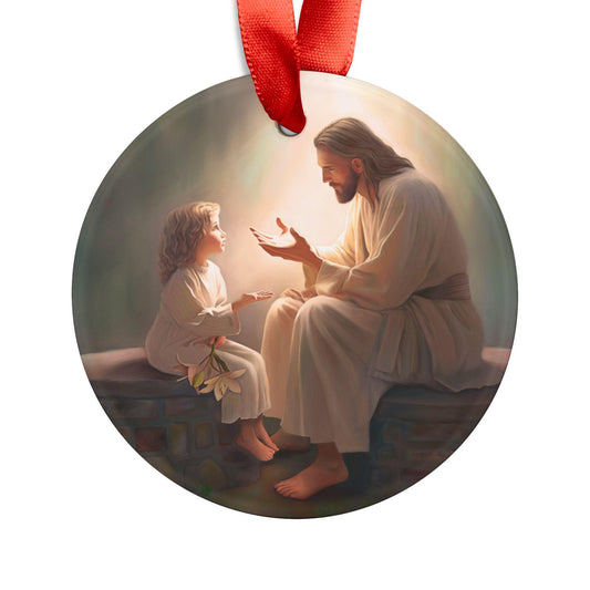 You Are the Light Acrylic Jesus Ornament - Circle Ceramic Ornament