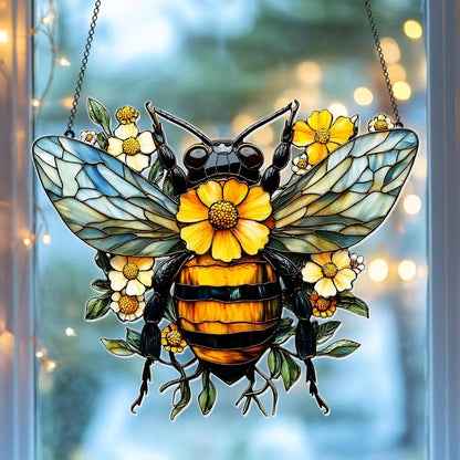 Daisy Bee Acrylic Window, Acrylic Window Hanging