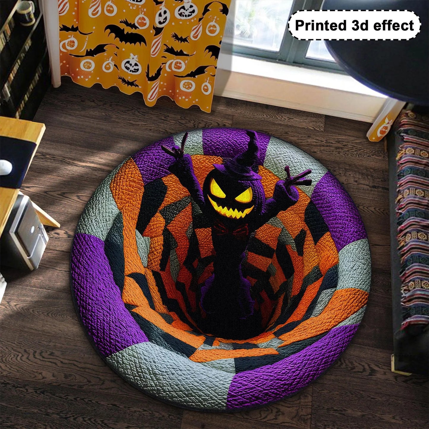Halloween Ghost Quilted Round Mat
