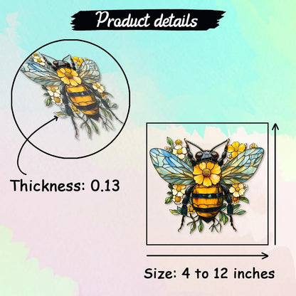 Daisy Bee Acrylic Window, Acrylic Window Hanging