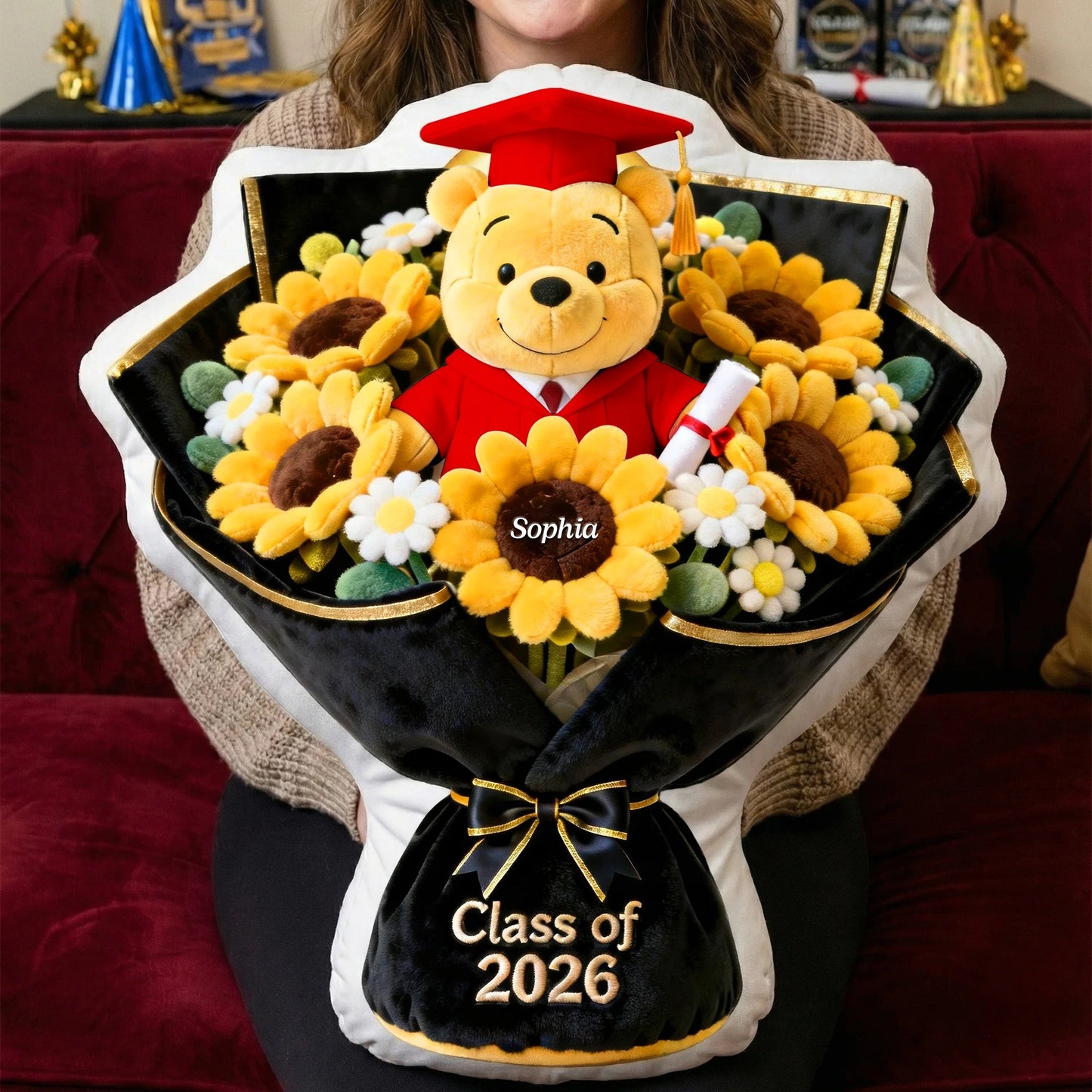 Graduation Flower Pillow - Personalized Gifts For Graduates Pillow