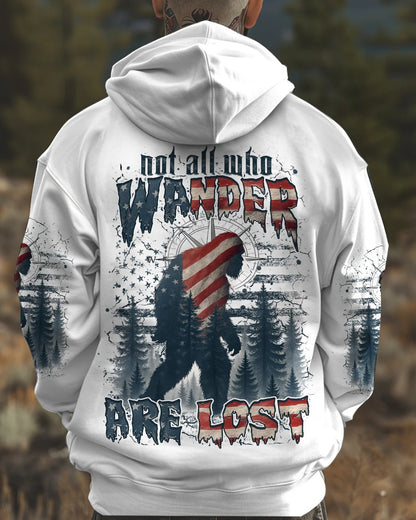 NOT ALL WHO WANDER ARE LOST BIGFOOT ALL OVER PRINT