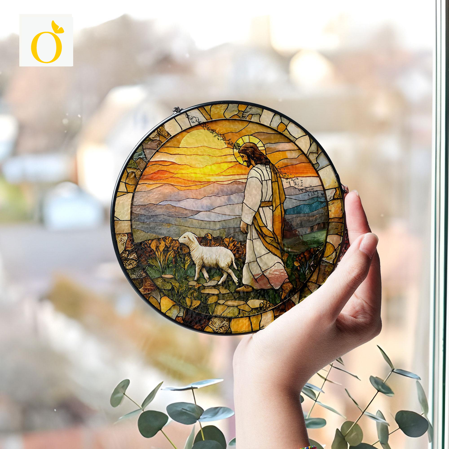 Jesus Suncatcher, Christian Gifts Stained Glass Suncatcher