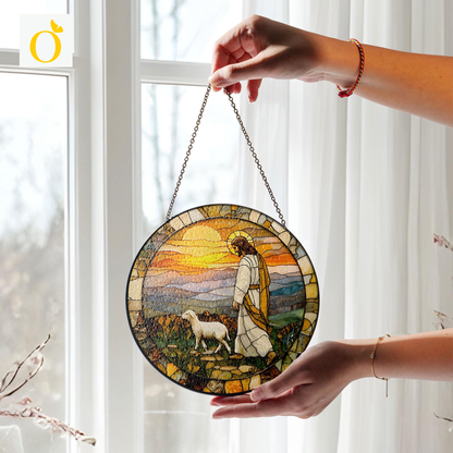 Jesus Suncatcher, Christian Gifts Stained Glass Suncatcher