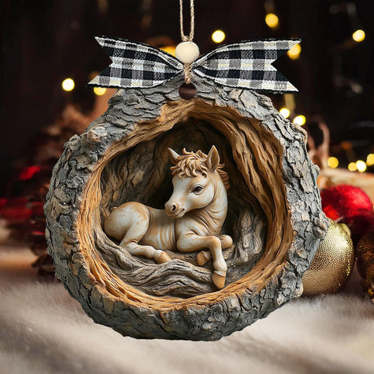 Christmas Horse Wooden Ornament Gift for Horse Lover