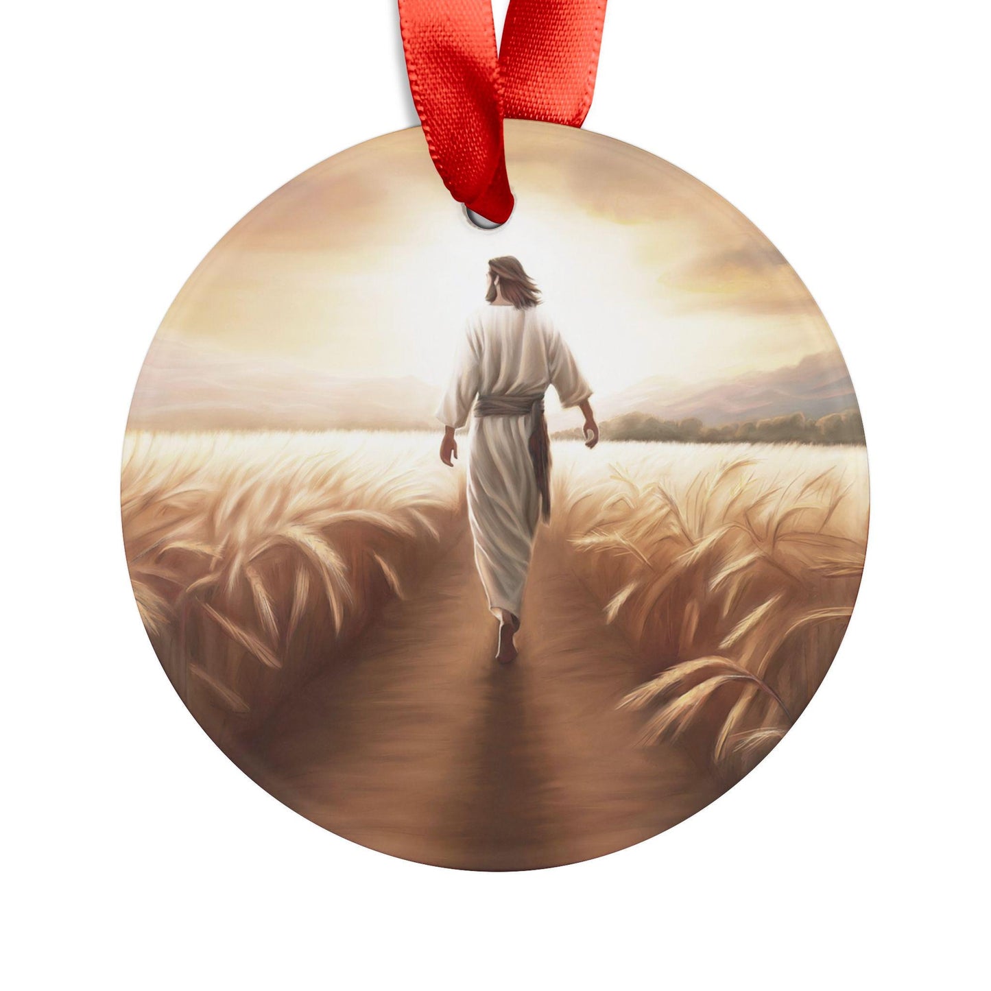Called to Serve Acrylic Jesus Christ Ornament - Circle Ceramic Ornament