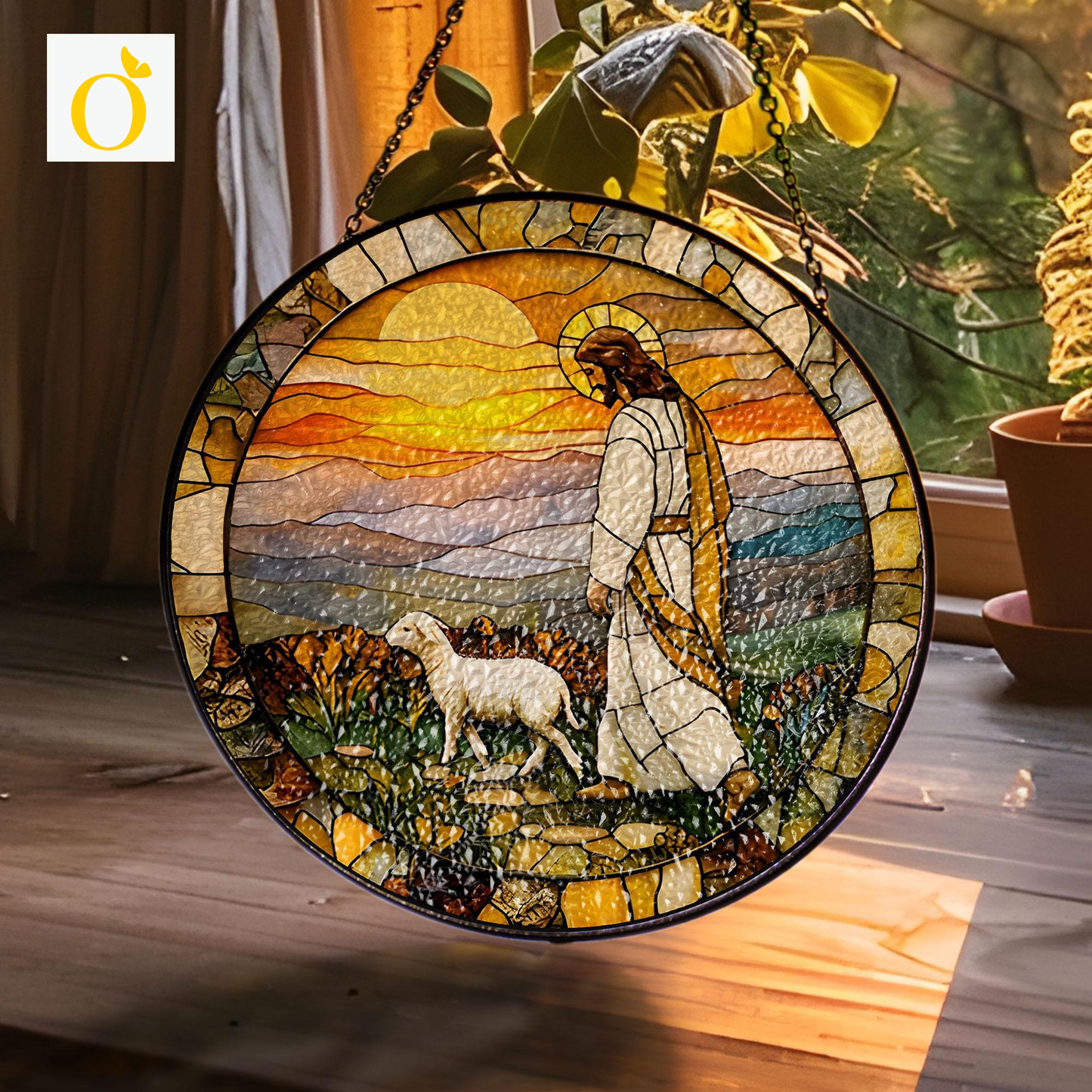 Jesus Suncatcher, Christian Gifts Stained Glass Suncatcher