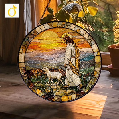 Jesus Suncatcher, Christian Gifts Stained Glass Suncatcher