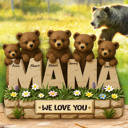 Mama Bear - Personalized Gifts For Mom Acrylic Plaque
