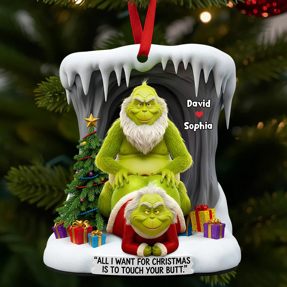 Personalized Gifts For Funny Old Couple Christmas Ornament