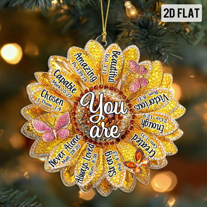God Says You Are Unique Special Bible Verse Ornament