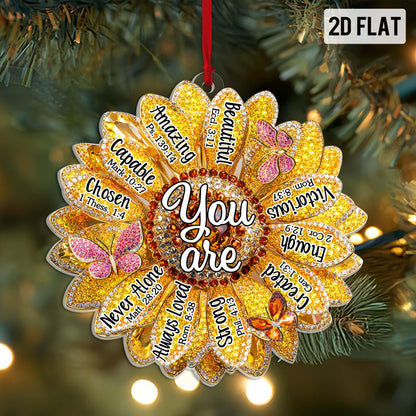 God Says You Are Unique Special Bible Verse Ornament