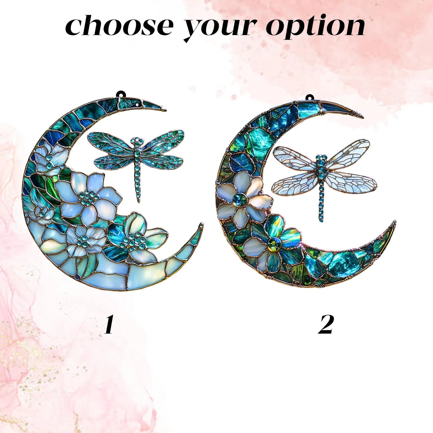 Dragonfly Moon Acrylic Suncatcher, Acrylic Suncatcher Window