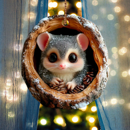 Opossum Wood Ornament Christmas Gift for Opossum Lover
