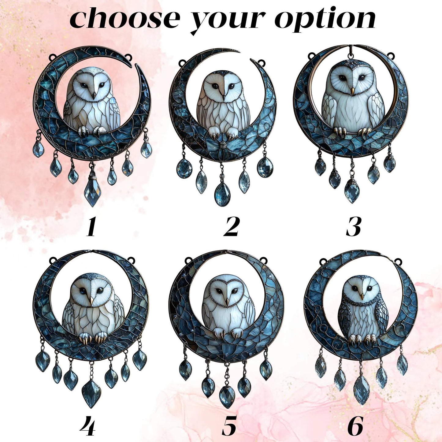 Moonlit Owl Faux Acrylic Suncatcher Window