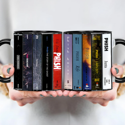 Phish Albums Cassette Collection Retro Accent Mug