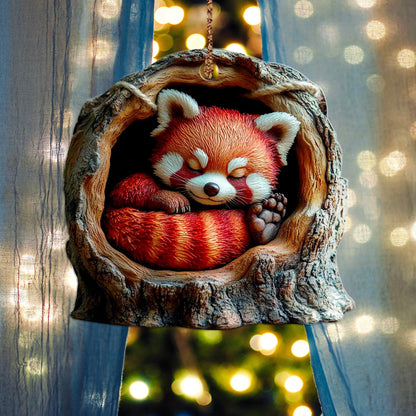 Cute Red Panda Ornament Panda Wood Ornament