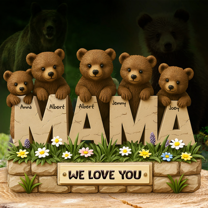 Mama Bear - Personalized Gifts For Mom Acrylic Plaque