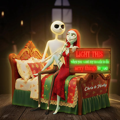 Funny Couple Acrylic Light Box, Personalized Gift For Couples