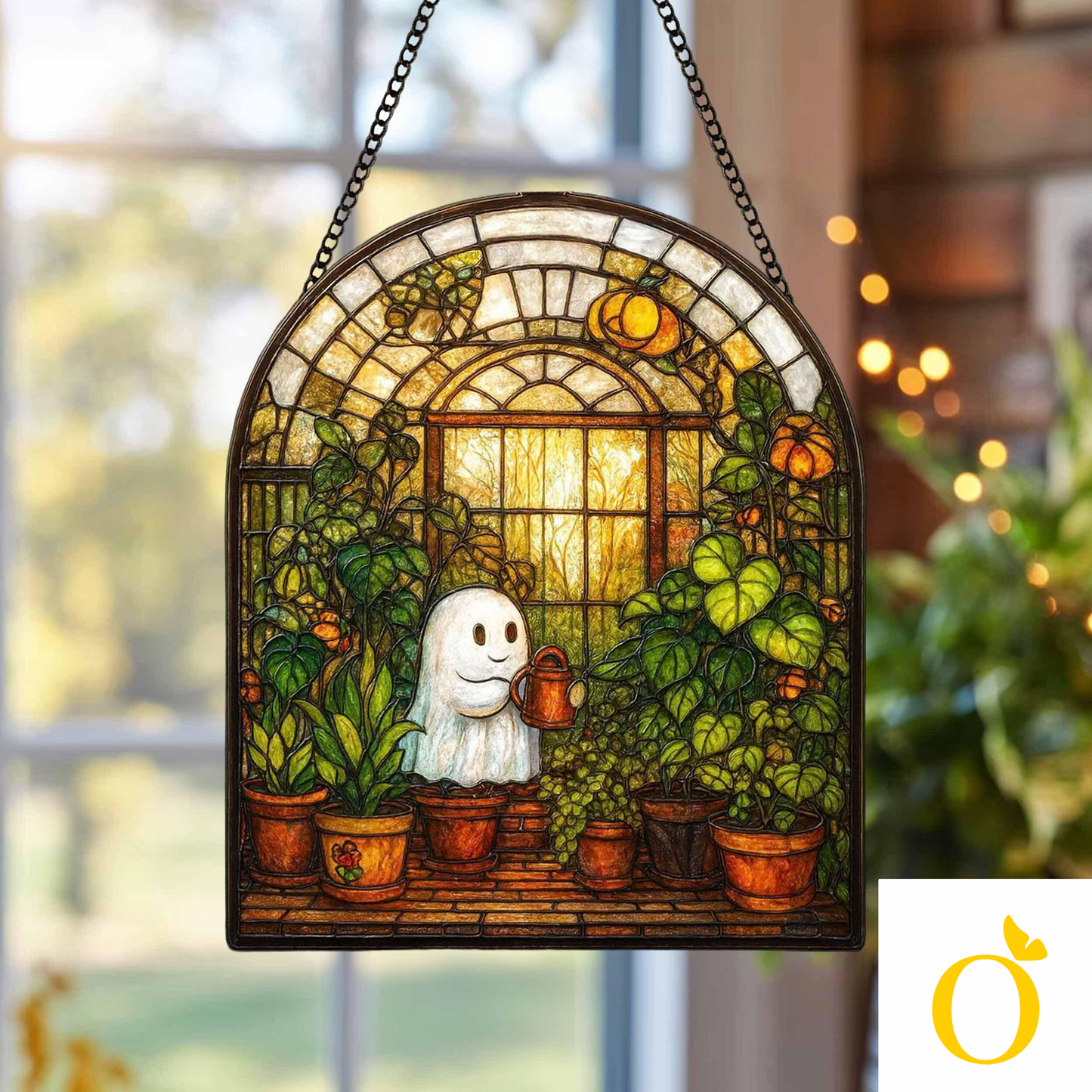 Ghost Watering Plants Acrylic Window, Plant Acrylic Window Hanging