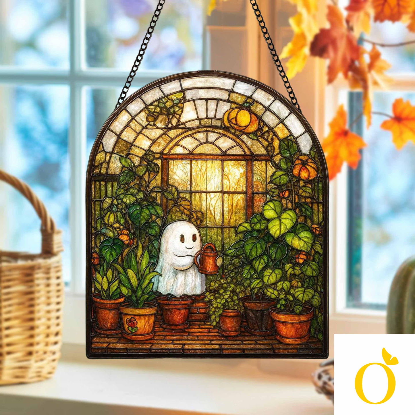 Ghost Watering Plants Acrylic Window, Plant Acrylic Window Hanging