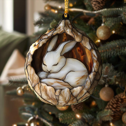 Cute Animal Rabbit Ornament Cute Animal Christmas Gift for Nature Lover