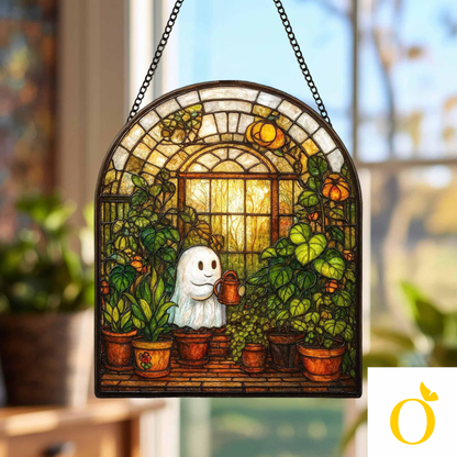 Ghost Watering Plants Acrylic Window, Plant Acrylic Window Hanging