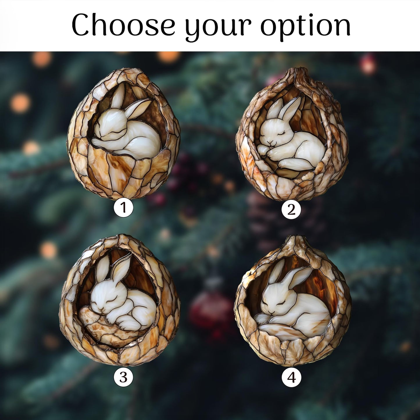 Cute Animal Rabbit Ornament Cute Animal Christmas Gift for Nature Lover