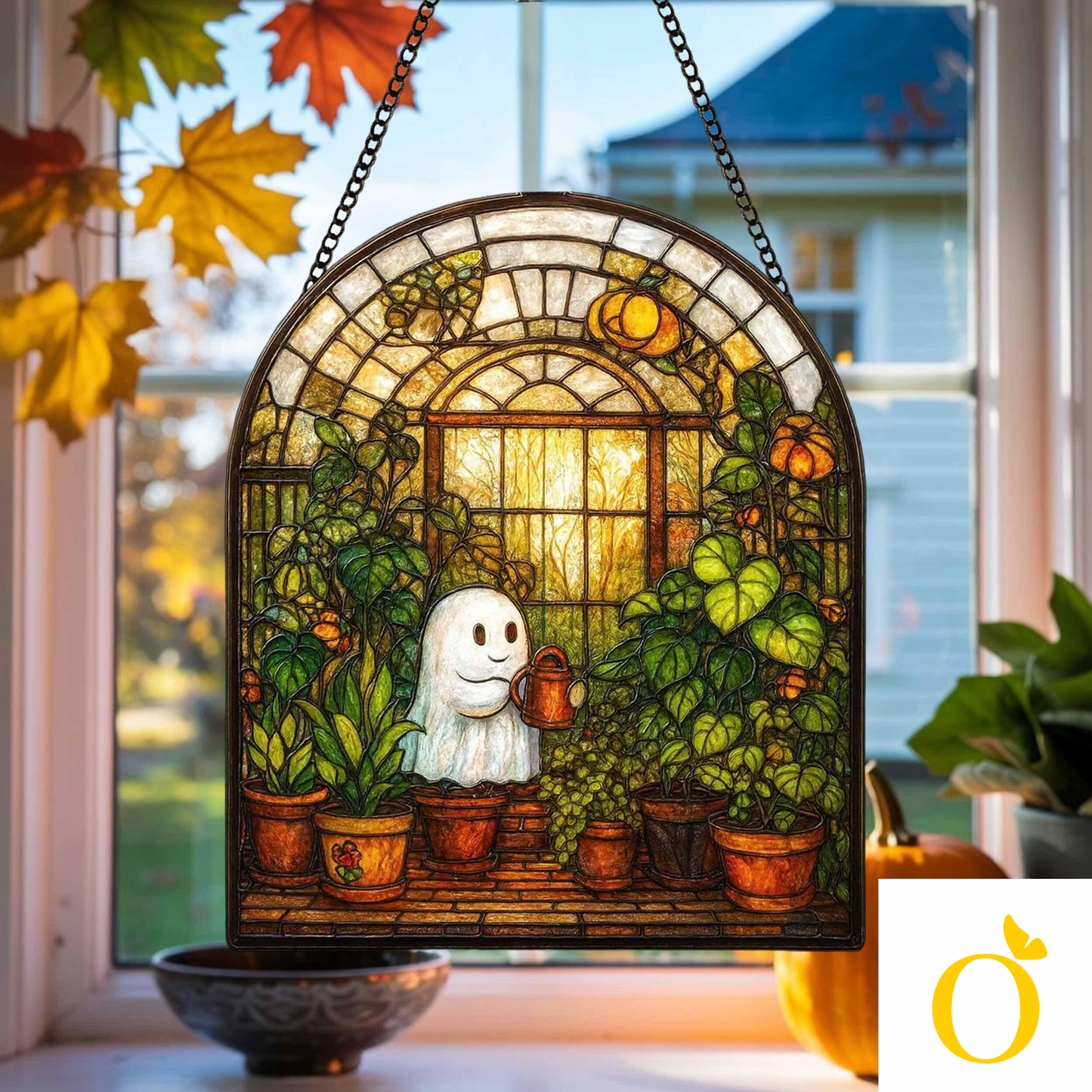 Ghost Watering Plants Acrylic Window, Plant Acrylic Window Hanging