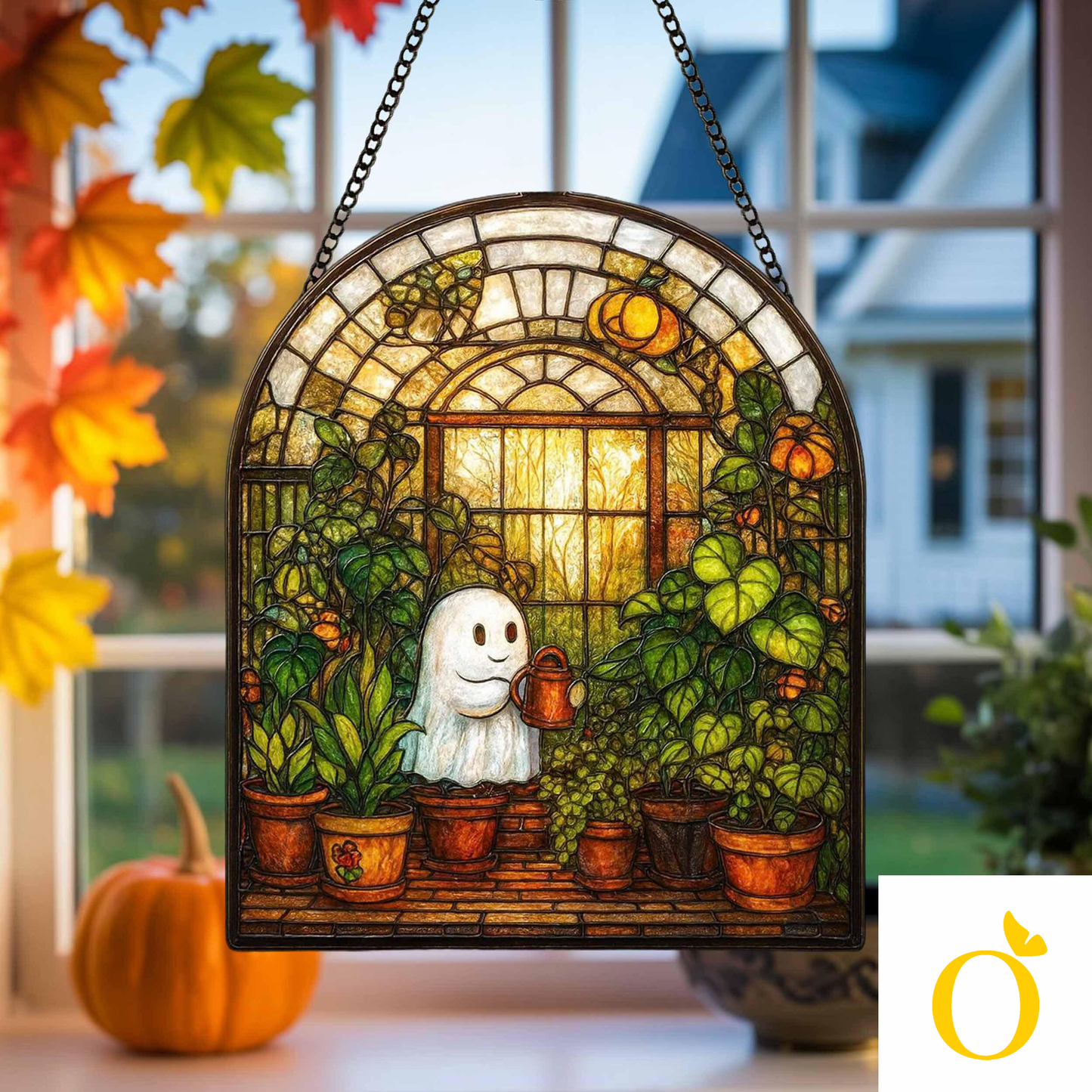 Ghost Watering Plants Acrylic Window, Plant Acrylic Window Hanging