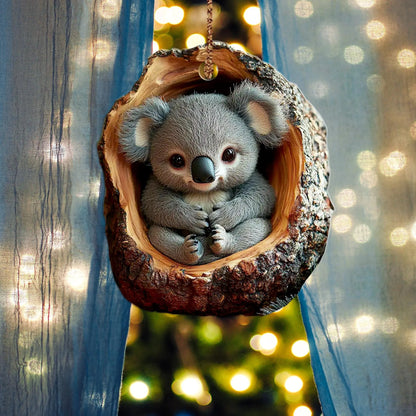 Baby Koala Wood Ornament
