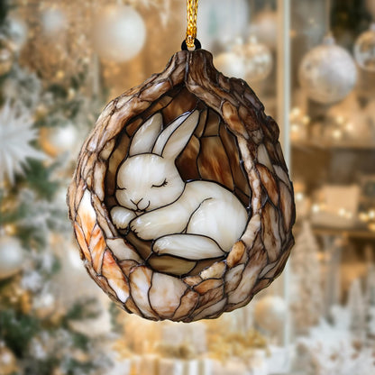 Cute Animal Rabbit Ornament Cute Animal Christmas Gift for Nature Lover