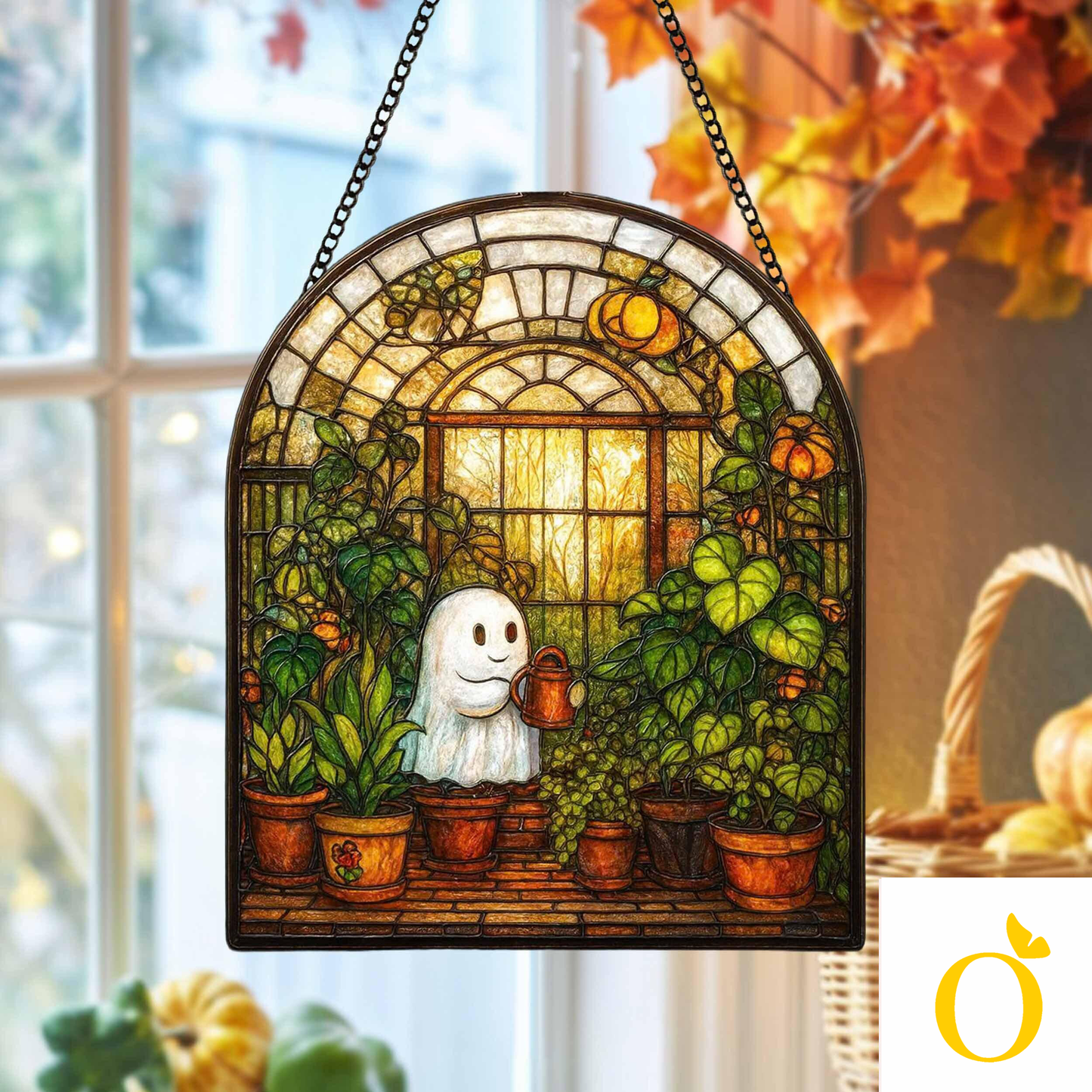 Ghost Watering Plants Acrylic Window, Plant Acrylic Window Hanging