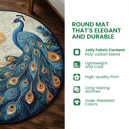 Dark Abyss Quilted Round Mat